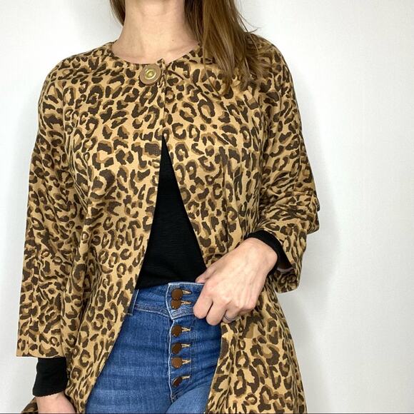 Carl Anderson leopard one button animal jacket medium - Picture 5 of 8